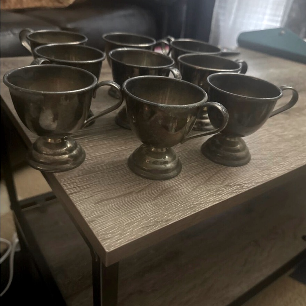 Vintage ep nickel teacup